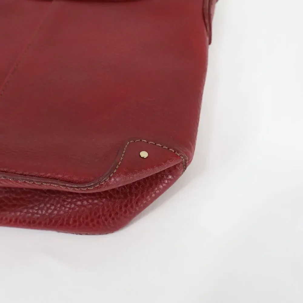 Liz Claiborne Small Vintage Red Faux Pebbled Leather Shoulder Bag